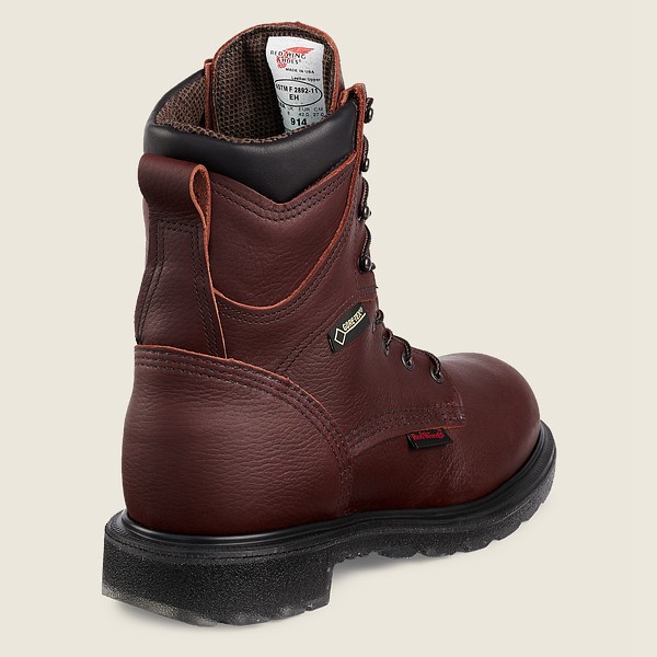 Red Wing Iş Botu Erkek - Supersole® 2.0 - 8-Inch Waterproof Soft Toe - Bordo - 31MKQDTSW